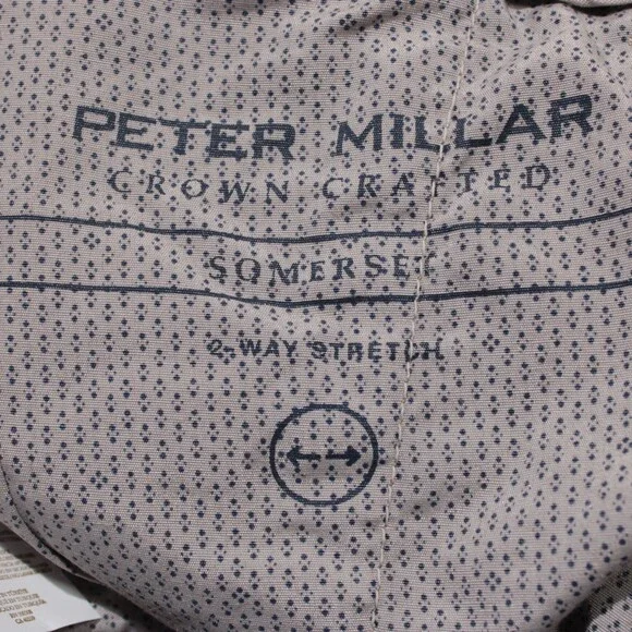 Peter Millar NWT Chinos / Casual Pants Size 34 US Tailored Fit Somerset in Beige